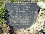 STREETER John Samuel -1936 :: STREETER Helena H. A. -1968 :: STREETER Georgina A. -1982 :: STREETER Roma H. -1985 