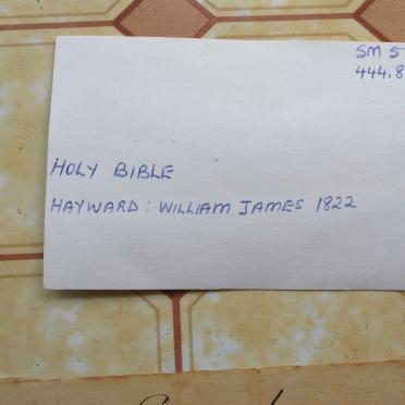 HAYWARD James, born 1793 and Mary 1793-1877 HAYWARD James, born 1793 and Mary 1793-1877