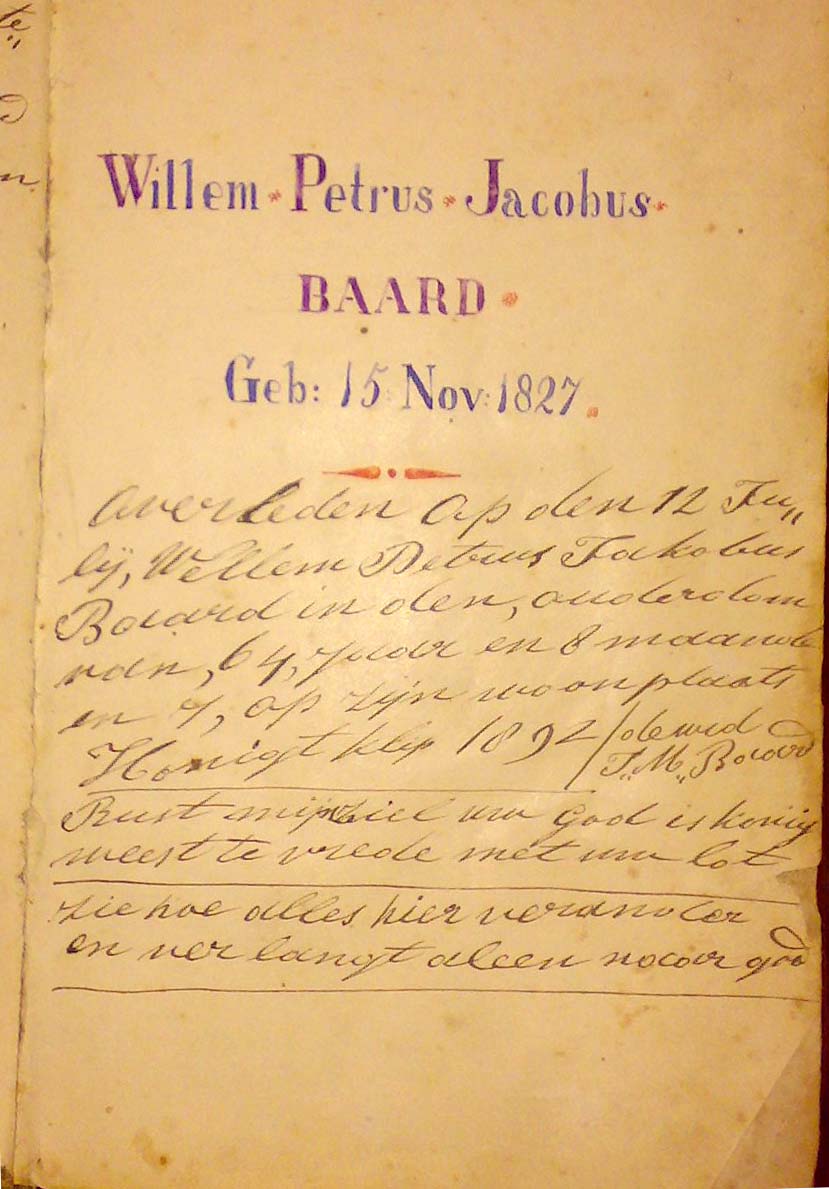 baard 15 Nov 1827 baard 15 Nov 1827