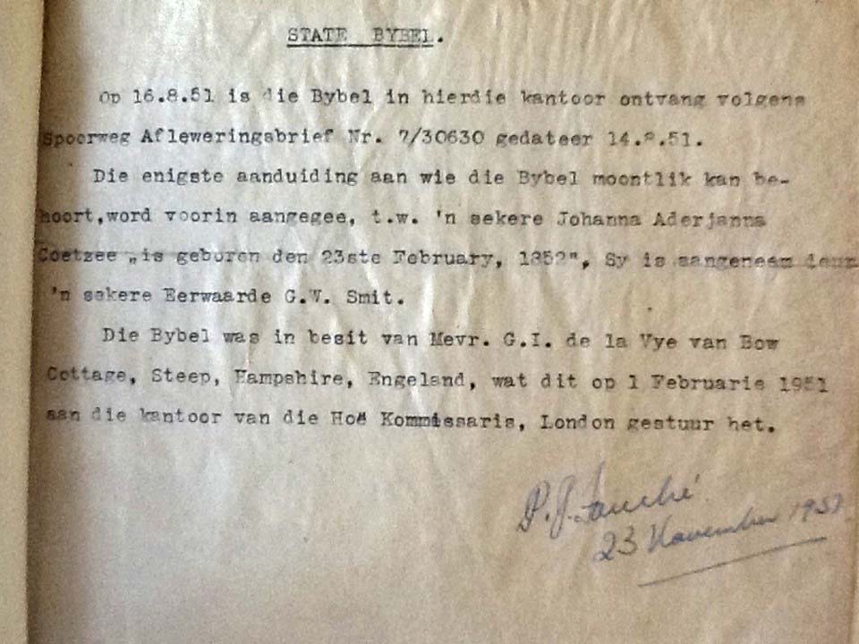 Vermaas Bybel - Brief Vermaas Bybel - Brief